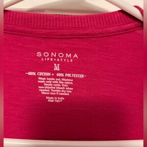 Croft & Barrow  
Color: Dark Pink 
Size Medium 
Cardigan is lightweight